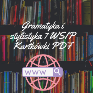Gramatyka i stylistyka 7 WSIP Kartkówki PDF