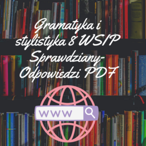 Gramatyka i stylistyka 8 WSIP Sprawdziany-Odpowiedzi PDF