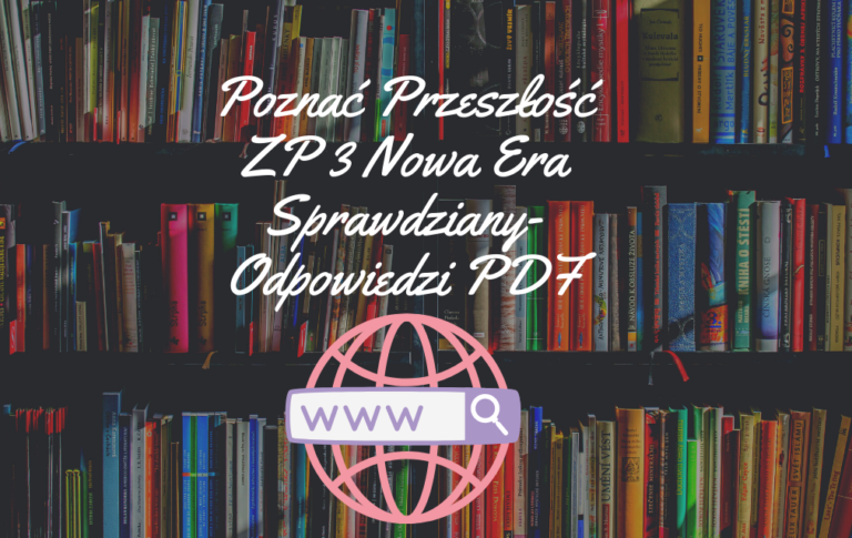 Poznać Przeszłość ZP 3 Sprawdziany-Odpowiedzi PDF do pobrania 2021