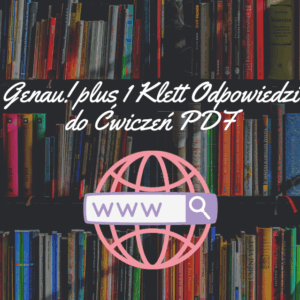 Genau! plus 1 Klett Odpowiedzi do Ćwiczeń PDF