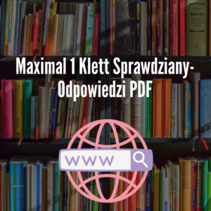 Maximal 1 Klett Sprawdziany-Odpowiedzi PDF